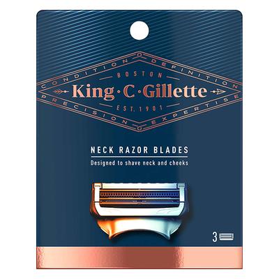 King C. Gillette Men's Neck Razor Cartridges with Built in Precision Trimmer for Shaping 3's - Razors & Cartridges