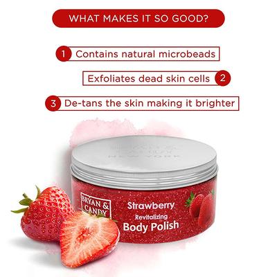 Bryan & Candy Strawberry Polish 200 gm - Scrubs & Exfoliants