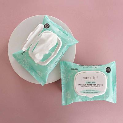 Swiss Beauty Clean and Glow Makeup Remover Wipes, 30 Wipes 1's - Facial Wipes & Tissues