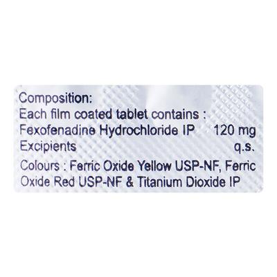 Histafree 120mg Tablet 10'S - Allergies-Ant