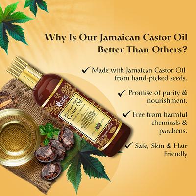 Oriental Botanics Jamaican Black Castor Oil with Comb Applicator 200 ml - Hair Oils