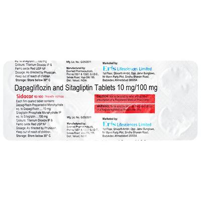 SIDACOR 10/100 Tablet 10's - Diabetes-Ant