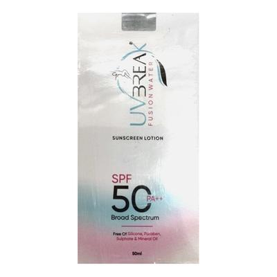 UVBREAK FUSION WATER SPF 50 PA ++ BROAD SPECTRUM SUNSCREEN Lotion 50ml - Sun Protectors-Emo