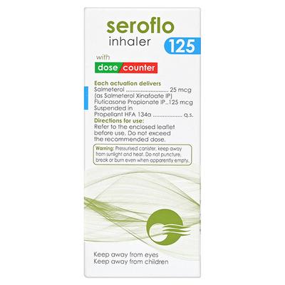 Seroflo 125 with Dose Counter 120MD Inhaler 7.2g - Asthma/COPD-Ast