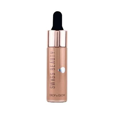 Swiss Beauty Drop & Glow Liquid Highlighter Illuminater - (Light Brown) 18 ml - Highlighters & Illuminators