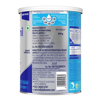 Aptamil Premium Infant Formula Stage 1 Powder (upto 6 months) (Tin) 400 g - Baby And Infant Supplements