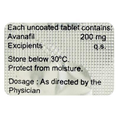 AVANEXT 200 Tablet 4's - Impotence/Erectile Dysfunction (Ed)