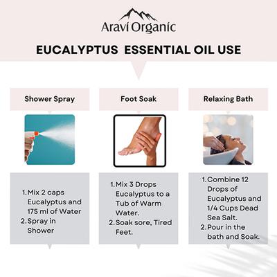 Aravi Organic Lavender and Eucalyptus Essential Oil 100% Pure Oil 30 ml - Essential Oils