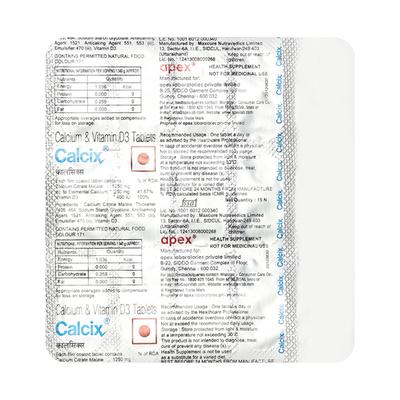 Calcix Tablet 15'S - Supplements-Cal