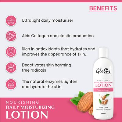 Globus Remedies Skin Lightening Brightening Daily Moisturizing Lotion 200 ml - Lotions & Creams