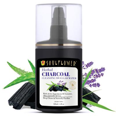 Soulflower Charcoal Cleansing Micellar Water 120 ml - Make Up Removers