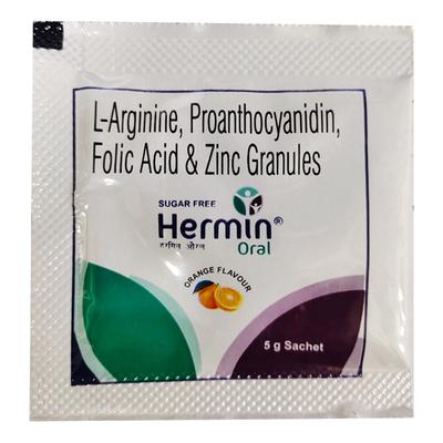 HERMIN ORAL SUGAR FREE ORANGE FLAVOUR Sachet 5gm - Supplements-Vam