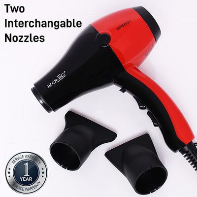 Ikonic Professional Speedy Hair Dryer - Black & Red - Hair Dryers
