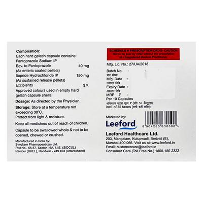 PEZOVER IT Capsule 10's - Ulcer/Reflux/Flatulence-Aaa