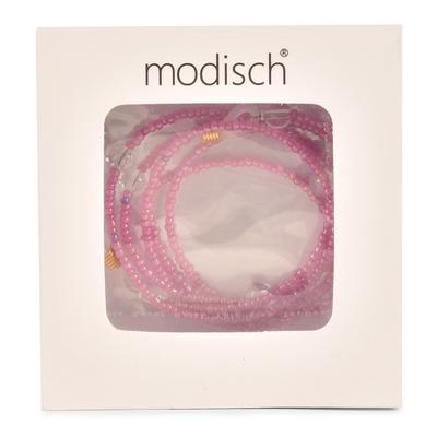 Modisch Pink Beads With Transparent Moti Sunglasses Chain (JC-1403-Pink) 1's - Wearables Sunglasses