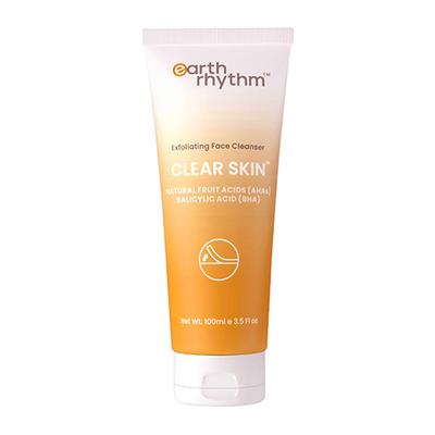 Earth Rhythm Exfoliating Face Cleanser With AHAs & BHAs 100 gm - Face Washes