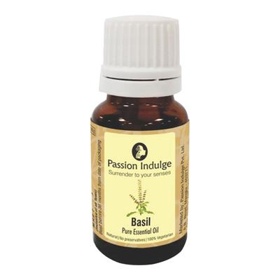 Passion Indulge BASIL Essential oil For improves skin tone and lustre, anti bacterial 10ML - Essential Oils