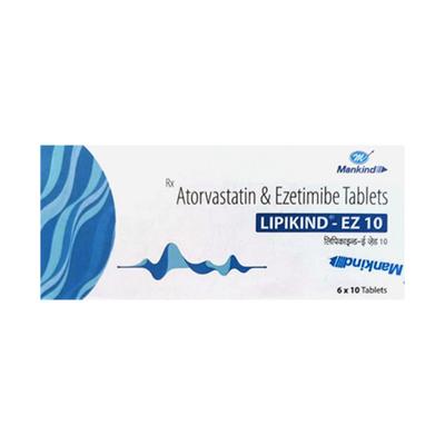 Lipikind EZ 10/10mg Tablet 10'S - High Cholesterol-Dys