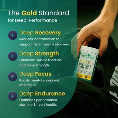 Neuherbs Gold Deep-Sea Fish Oil Capsules 60's - Omega Fish Oil Fatty Acids