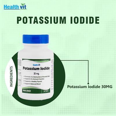 Healthvit Potassium Iodide 30MG- Tablets 60's - Calcium And Minerals