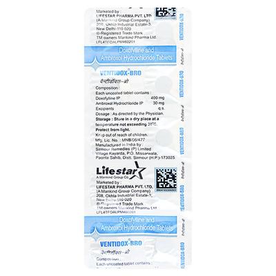 Ventidox Bro Tablet 10'S - Asthma/COPD-Ast