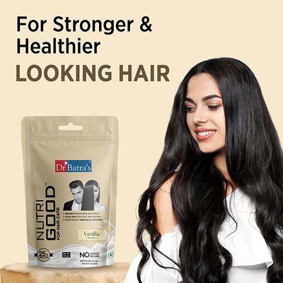 Dr Batra's NutriGood Pouch m Vanilla FlavouredFor Hair Care Nutraceutical for Men & Women 500 gm - Hair Serums