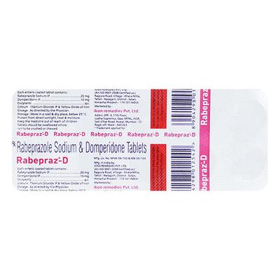 RABEPRAZ D Tablet 10's - Ulcer/Reflux/Flatulence-Aaa