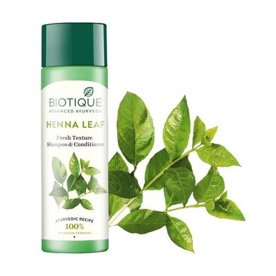 Biotique Henna Leaf Fresh Texture Shampoo & Conditioner 120 ml - Shampoos