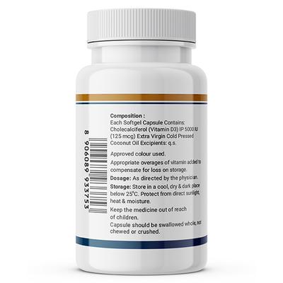 INLIFE Vitamin D3 5000 IU Capsules 60's - Multi-Vitamins