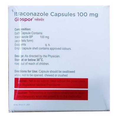 GLOSPOR 100 Capsule 10's - Fungal Infections-Anf