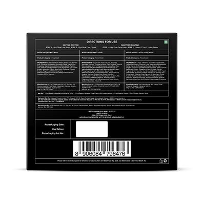 Beardo CB BOF Skin Pro Kit, Ultraglow Face Wash 100ml Face Cream 60gm Vitamin C Toning Serum 30ml For Men 1's - Face Moisturizers