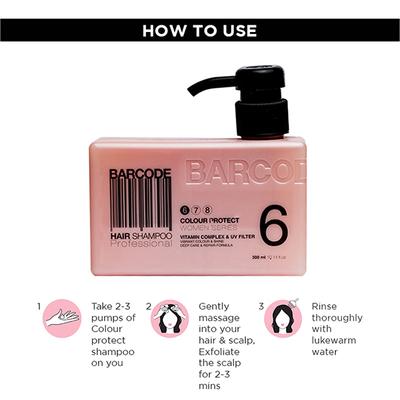 Barcode Professional Hair Shampoo Colour Protect (BCSH004) 300 ml - Shampoos
