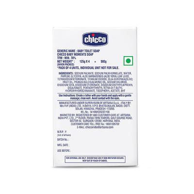 Chicco Baby Moments Soap 125G (Buy3 Get1 Free) 4's - Baby Soap