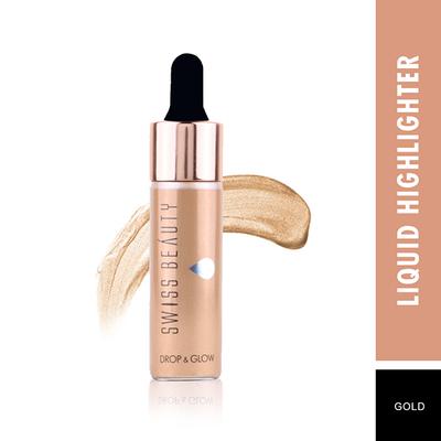 Swiss Beauty Drop and Glow Liquid Highlighter Illuminater - (02 Gold) 18ml - Highlighters & Illuminators