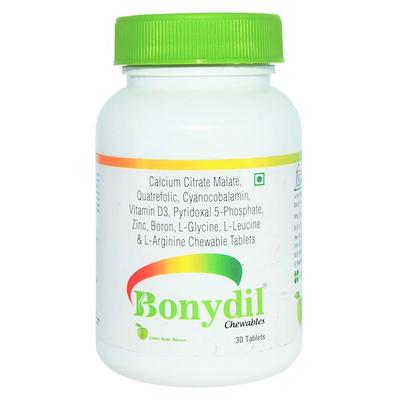 BONYDIL GREEN APPLE FLAVOUR Chewable Tablet 30's - Supplements-Vam