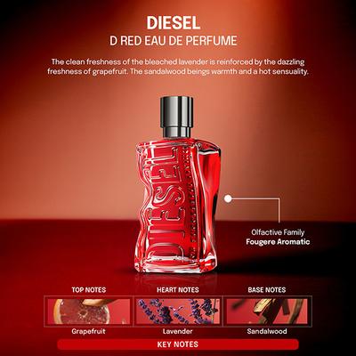 Diesel D Red Eau De Parfum 100 ml - Men Perfumes (Edt/Edp)