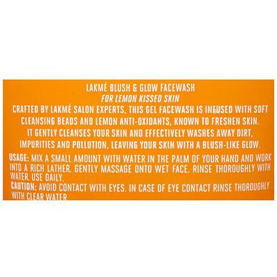 Lakme Blush & Glow Face Wash - Lemon Fresh 100 gm - Face Wash & Cleansers