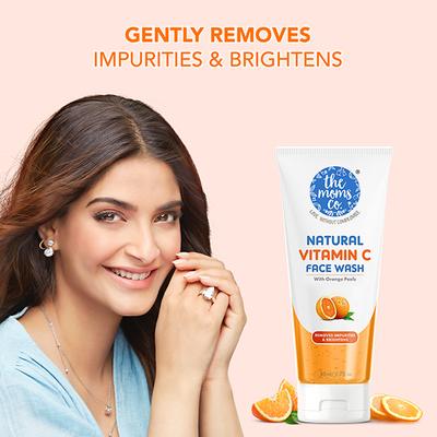 The Moms Co Natural Vitamin C Face Wash With Orange Peels 80ml - Face Wash & Cleansers