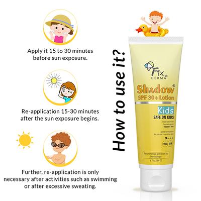 Fixderma Shadow SPF 30+ Lotion For Kids 75 ml - Body Sunscreen