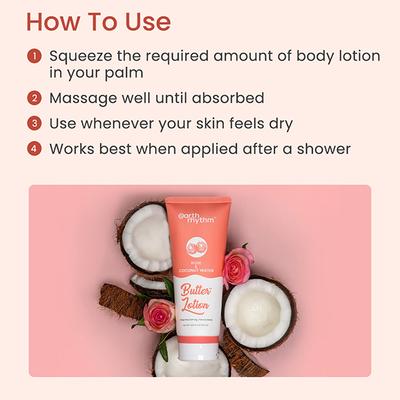 Earth Rhythm Rose and Coconut Water Butter Lotion 200 gm - Lotions & Creams
