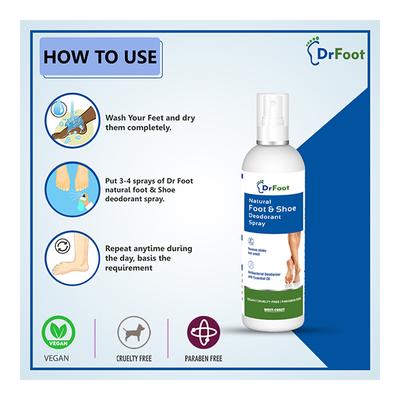 Dr Foot Natural Foot & Shoe Deodorant Spray 100 ml - Shoe Deodorant