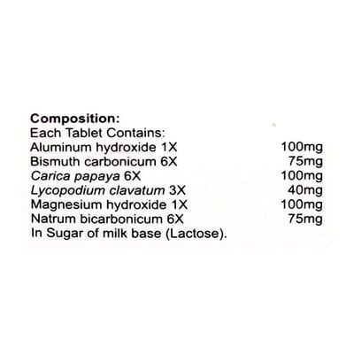 Bhargava Gas Off Tablet 10's - Homeopathic Complex Tablet