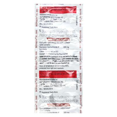 Bupron XL 300mg Tablet 10'S - Depression-Ant