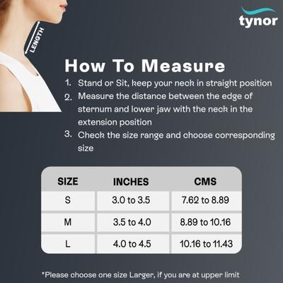 Tynor Cervical Collar Hard Adjustable - White (L) (B 03) - Abdomen/Neck/Arm/Elbow Supports