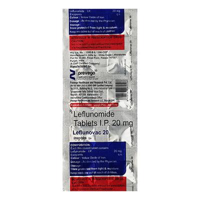 LEFLUNOVAC 20 Tablet 10's - Rheumatoid Arthritis-Dis