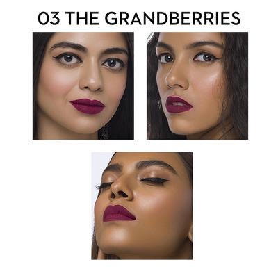 SUGAR Cosmetics Matte Attack Transferproof Lipstick - 03 The Grandberries (Dark Berry) 2 gm - Lipsticks