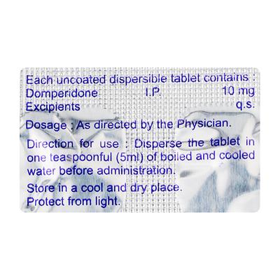 DOM DT RAPITAB 10 Dispersible Tablet 10's - Ulcer/Reflux/Flatulence-Aaa