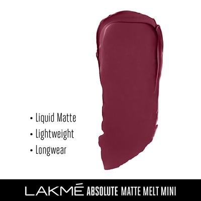 Lakme Beyond Matte Lip Liquid, Wine Voyage, 2.4 ml - Liquid Lipsticks