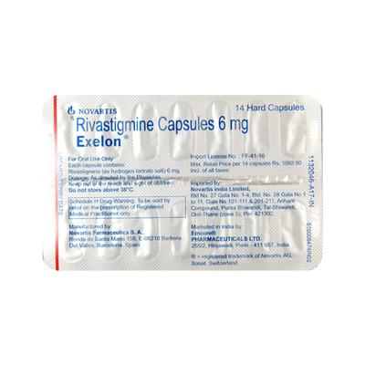 Exelon 6mg Capsule 14'S - Alzheimer-Neu