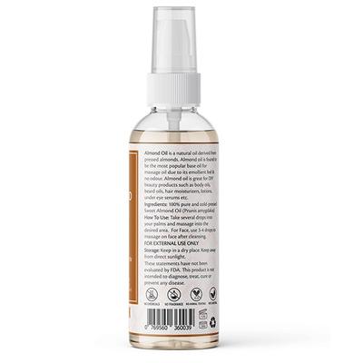 AromaMusk 100% Pure Cold Pressed Sweet Almond Oil For Massage, Skin, Under Eye & Hair 100 ml - Hair Oils